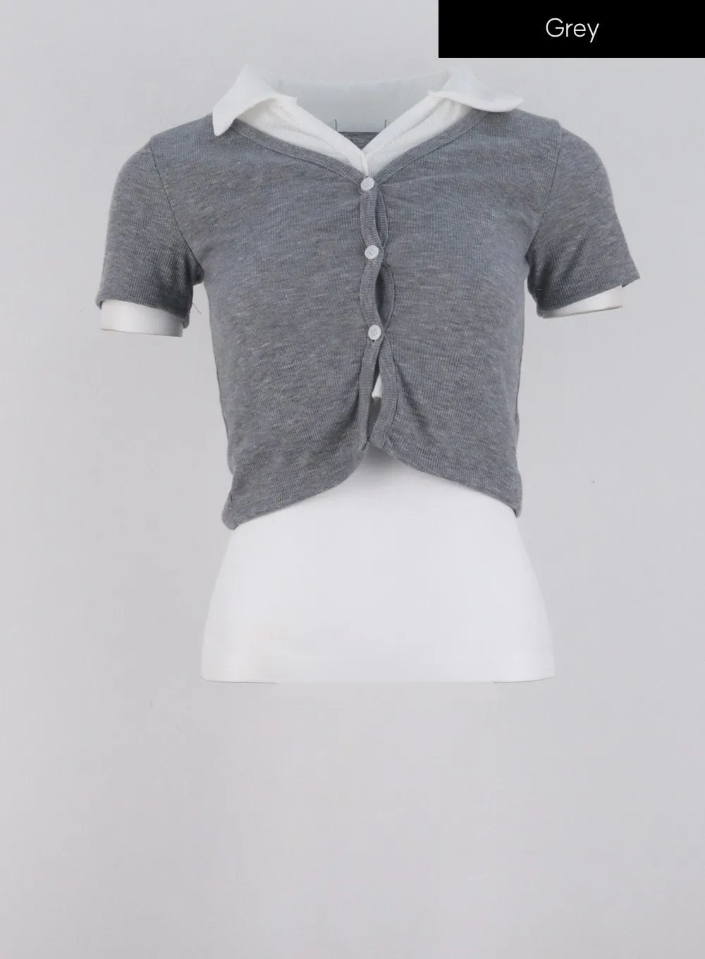 Layered Button Tee IG304