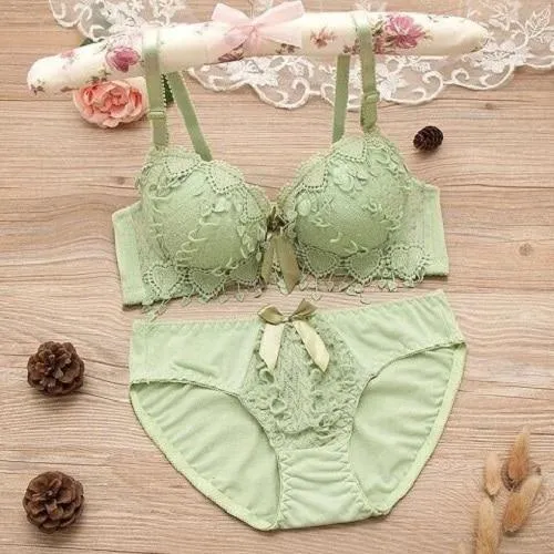 lingerie set thin embroidery push up bra set