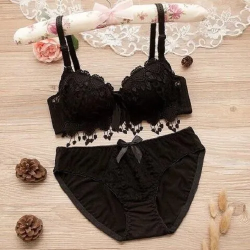 lingerie set thin embroidery push up bra set