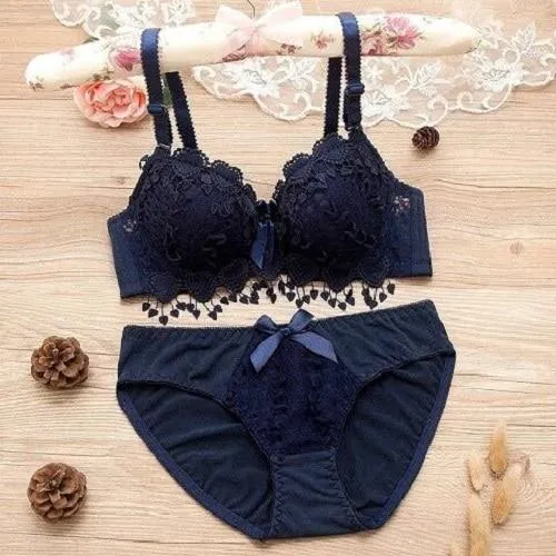 lingerie set thin embroidery push up bra set