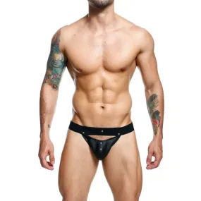 Male Basics Dngeon Peekaboo Jockstrap Black O/s