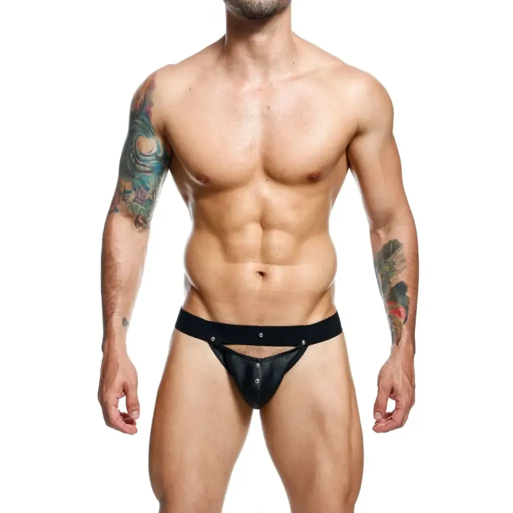 Male Basics Dngeon Peekaboo Jockstrap Black O/s