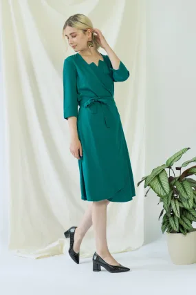 Marlene | Classy Wrap Dress in Green