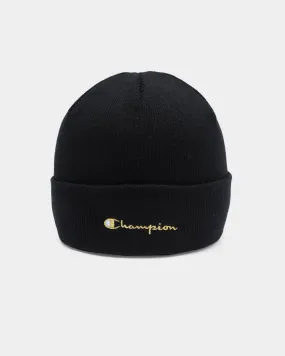 Men's Champion Script Beanie Black/Gold