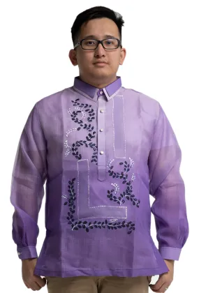 Men's Cocoon Purple Premium Barong Tagalog - Arvin - JV40