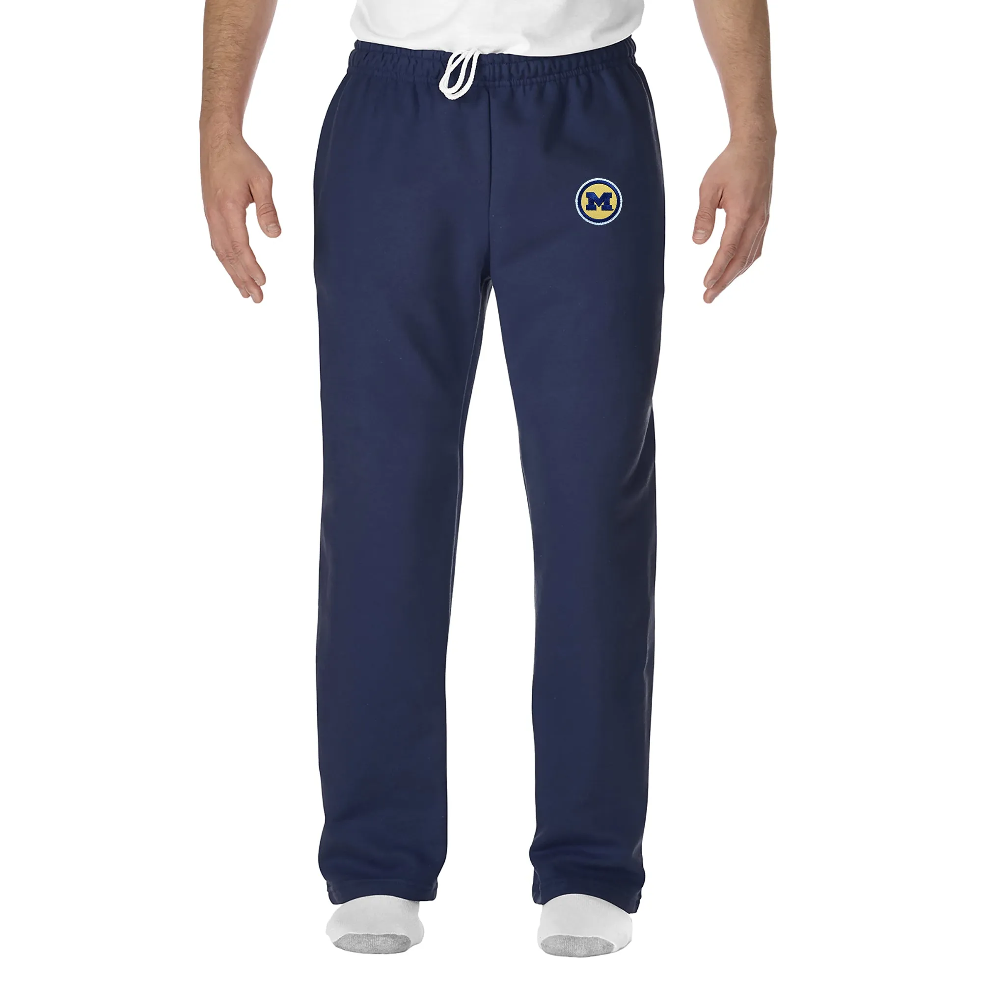 Michigan Circle Logo Patch Sweatpants - Navy