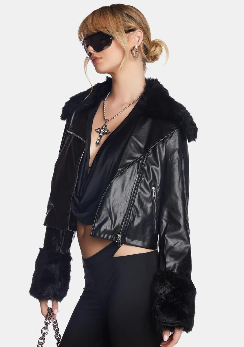 Midnight Hot For You Moto Jacket