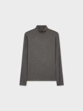 MODAL TURTLENECK LONG SLEEVE-GREY