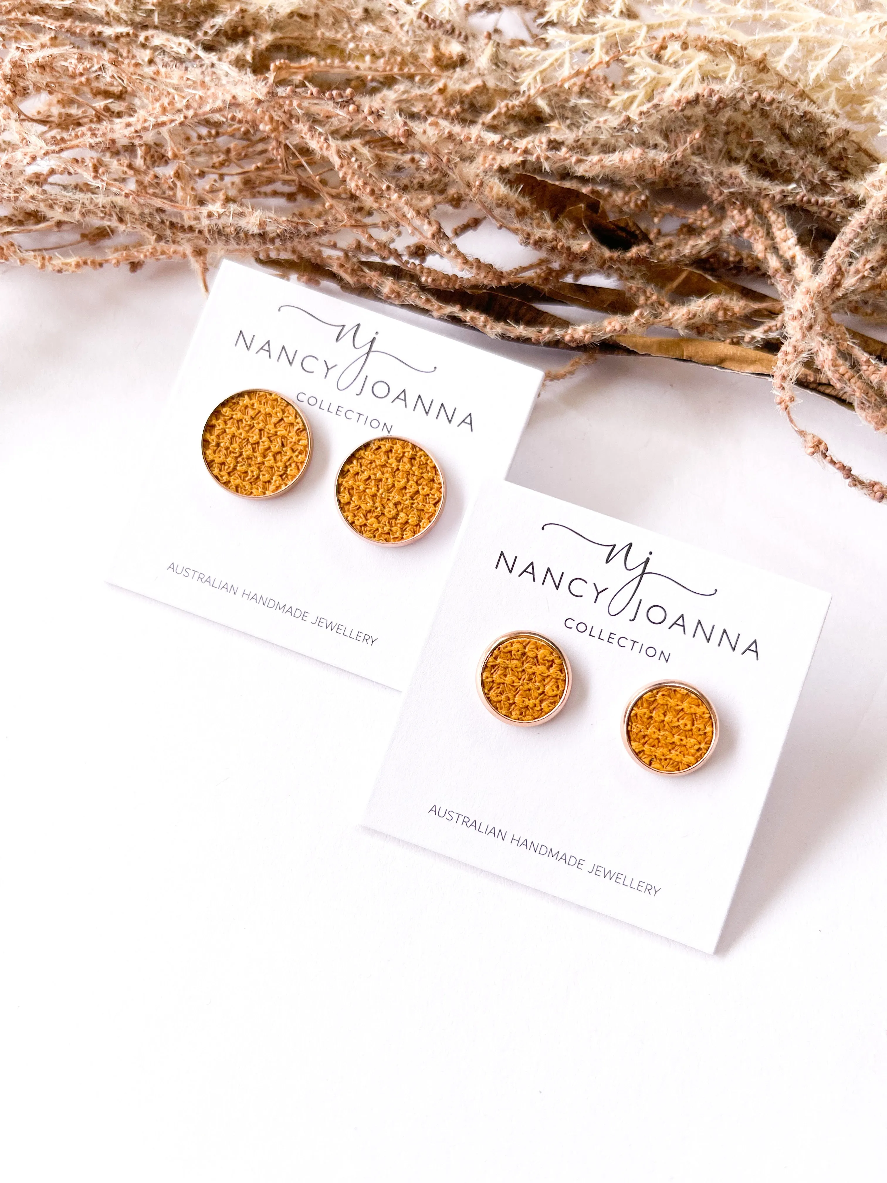 Mustard Textured Studs