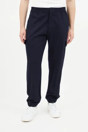 Navy Wool Cargo Pant