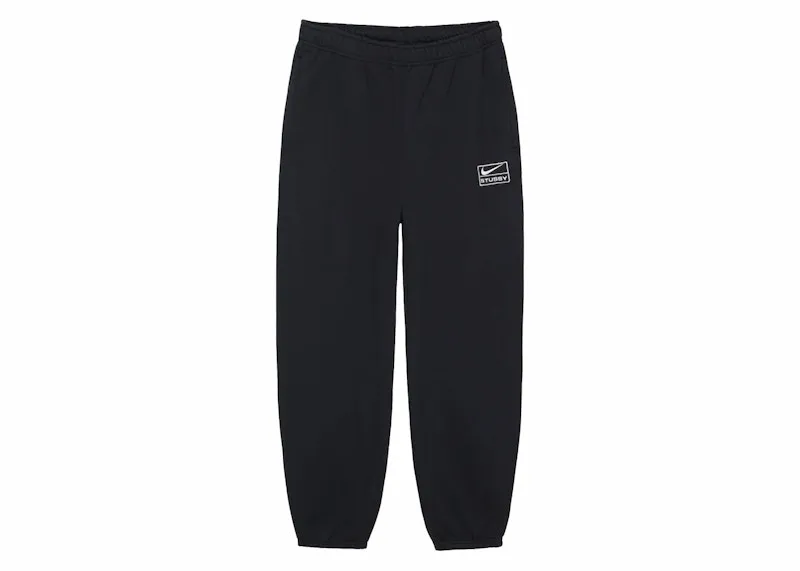 Nike X Stussy Stone Washed Fleece Sweatpants (Fw23) Black