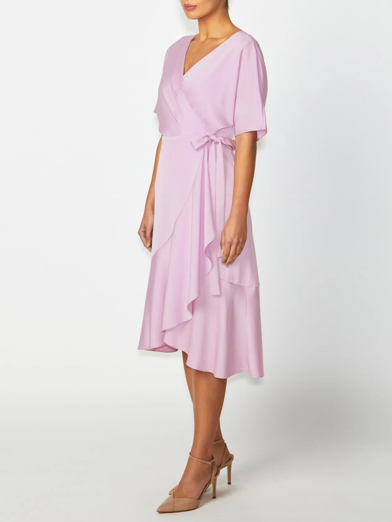 Paris Lilac Wrap Dress