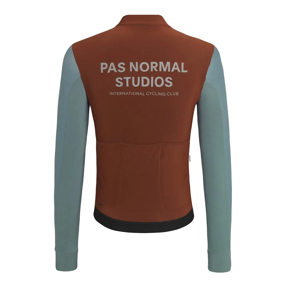 PAS NORMAL STUDIOS Mechanism Thermal Long Sleeve Jersey - Mahogany/Dusty Teal