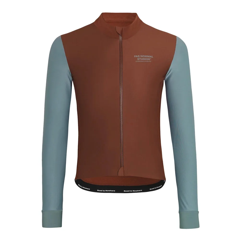 PAS NORMAL STUDIOS Mechanism Thermal Long Sleeve Jersey - Mahogany/Dusty Teal