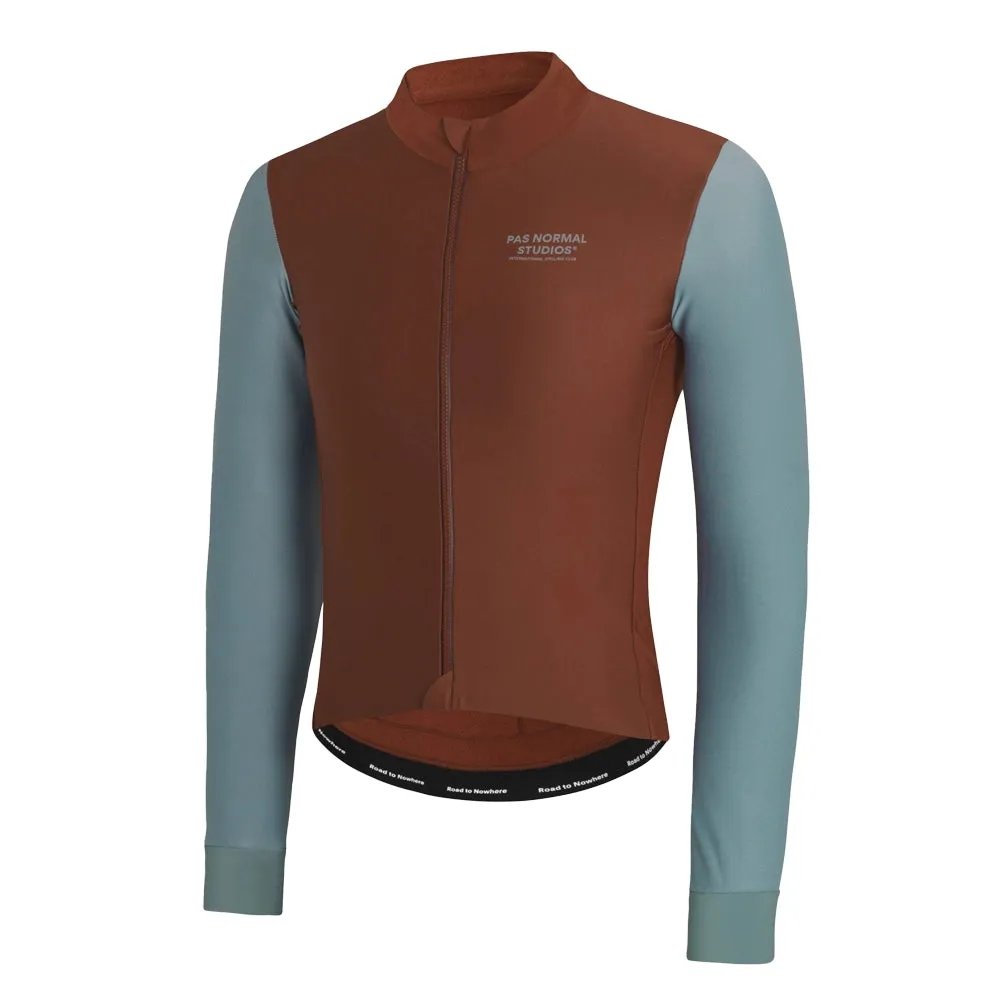 PAS NORMAL STUDIOS Mechanism Thermal Long Sleeve Jersey - Mahogany/Dusty Teal