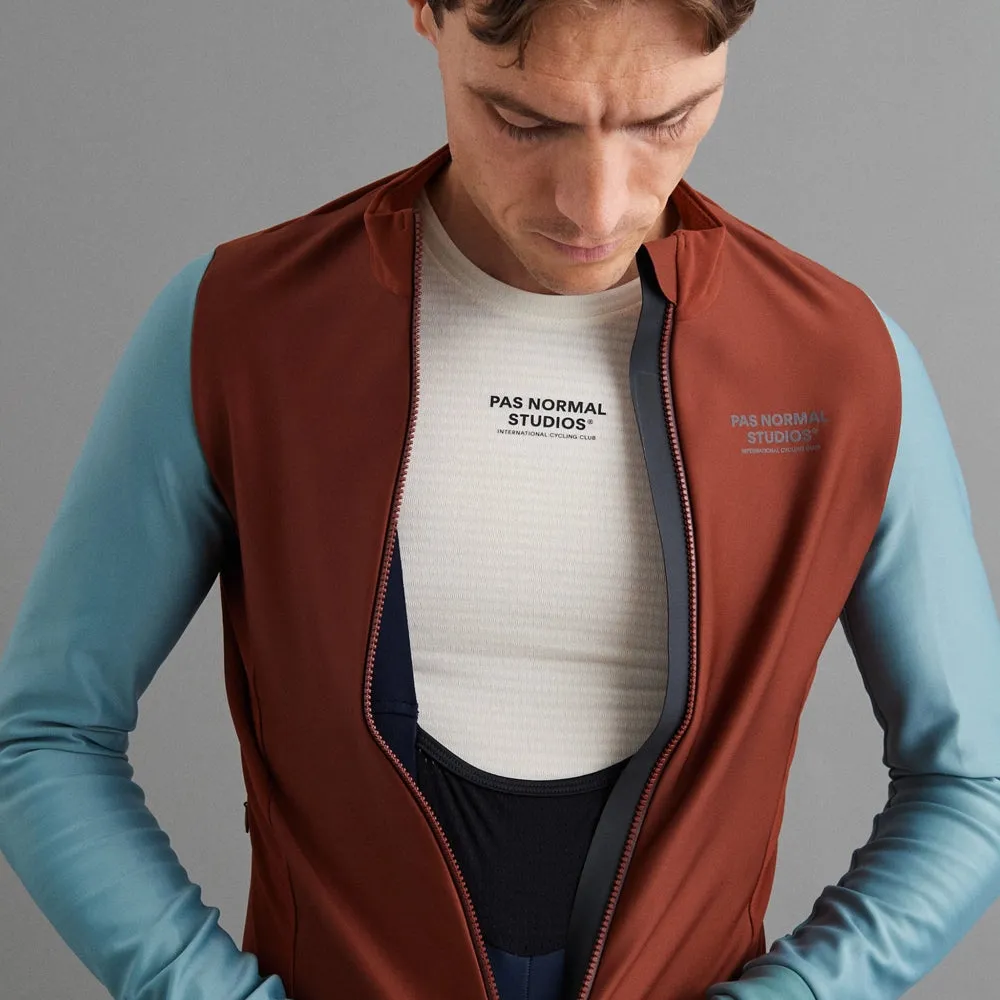 PAS NORMAL STUDIOS Mechanism Thermal Long Sleeve Jersey - Mahogany/Dusty Teal