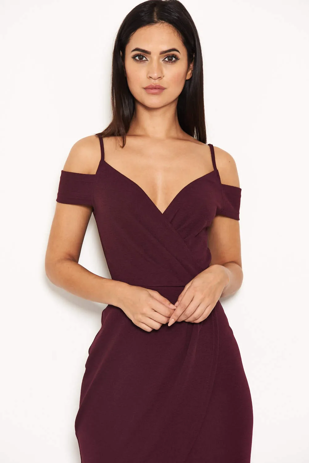 Plum Wrap Around Dress