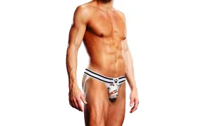 Prowler Leather Pride Jock Strap Black White