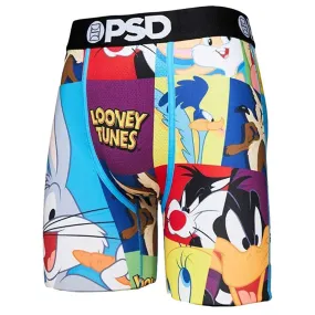 PSD Mens Elastic Underwear Wide Band Boxer Brief Blue Looney Toons Bunch Underwear - 121180048-BLU-M