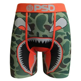 PSD Mens Green Camo Warface Boxer Brief Red Green camo warface Underwear - E21911035-RED-L