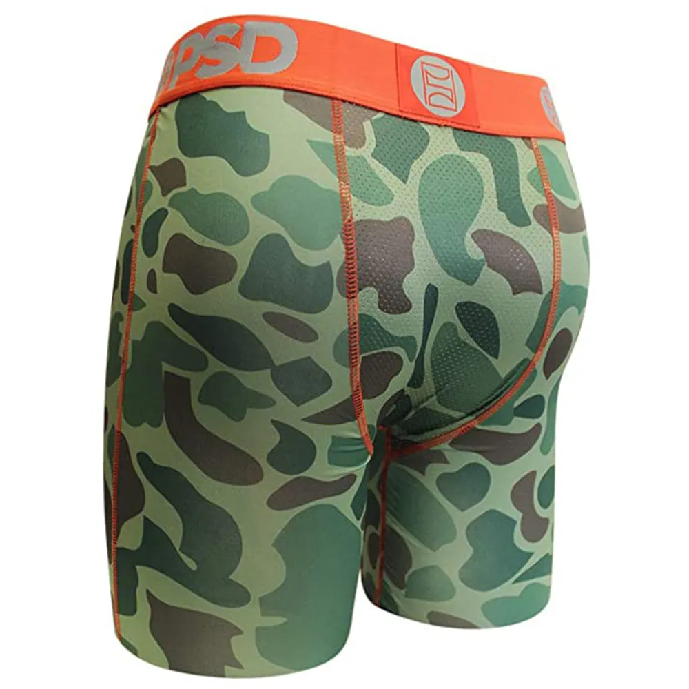 PSD Mens Green Camo Warface Boxer Brief Red Green camo warface Underwear - E21911035-RED-XL