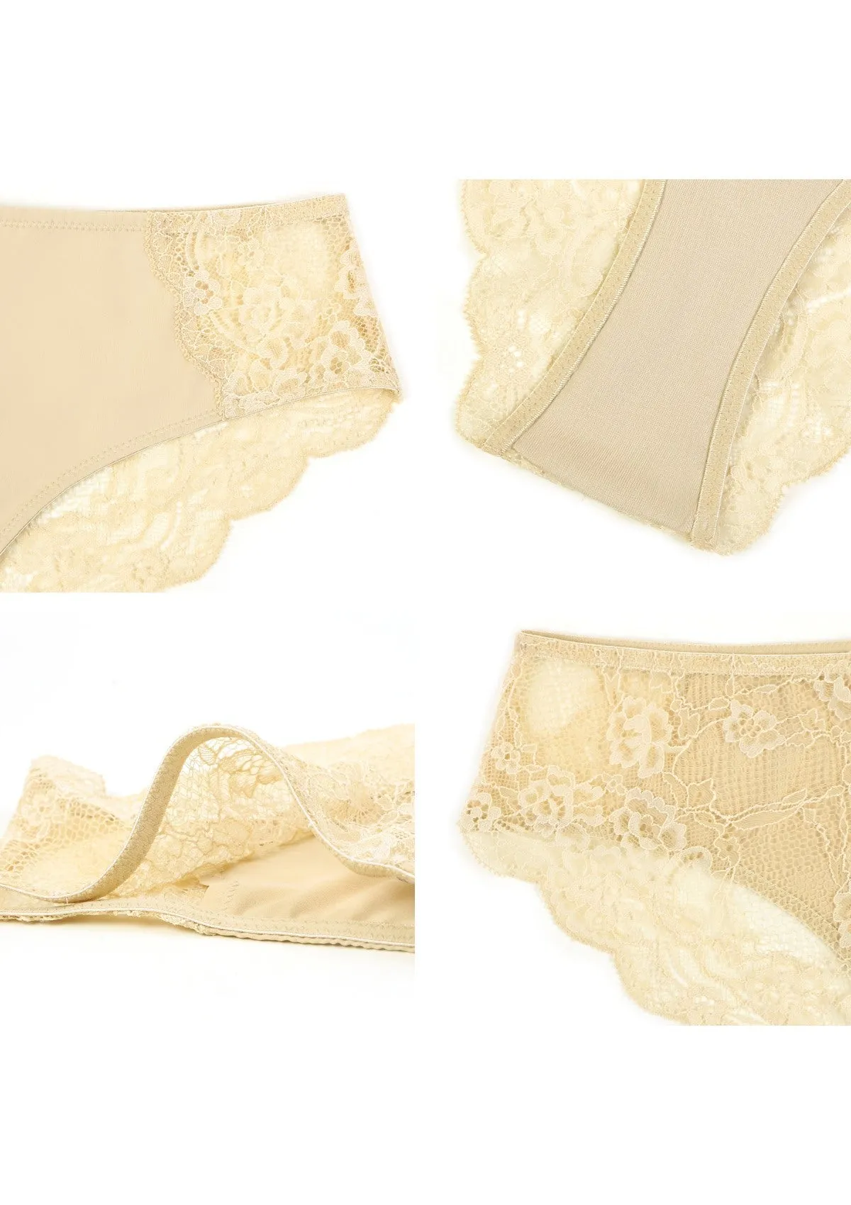 Rebecca All-lace Back Beige Cheeky Underwear