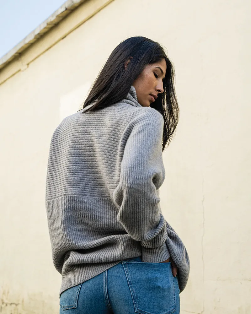 Recycled Cashmere Oversized Turtleneck