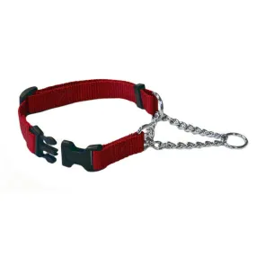 Red Adjustable Chain Quick Release Martingale Dog Collar