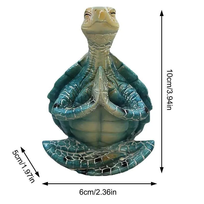 Resin decorative meditation on sea turtle