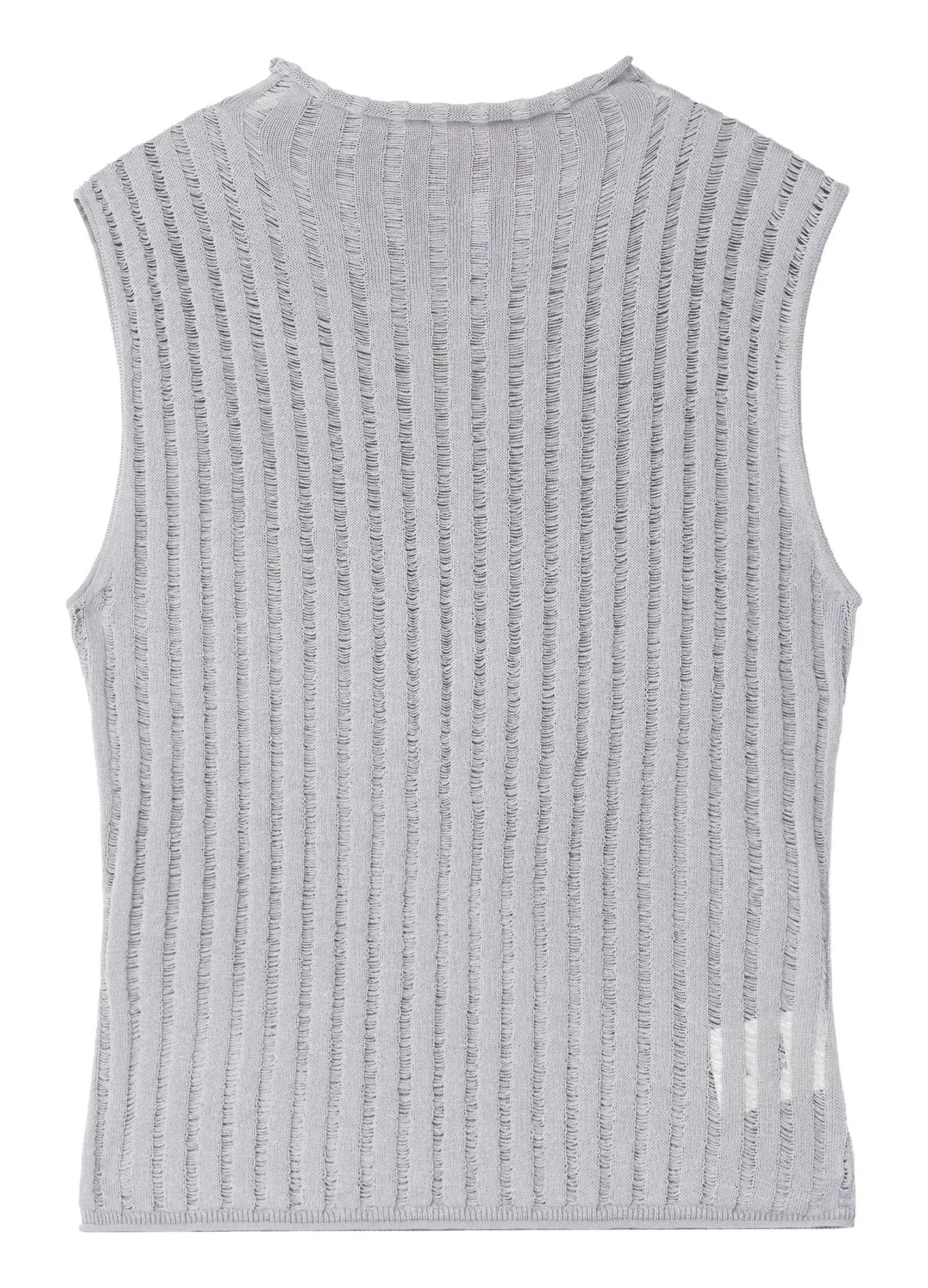 Ribbed Sleeveless Turtleneck