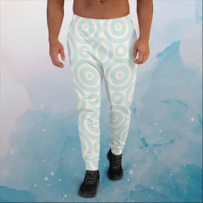 Robins Egg Blue Printed Target Circles Mens Joggers