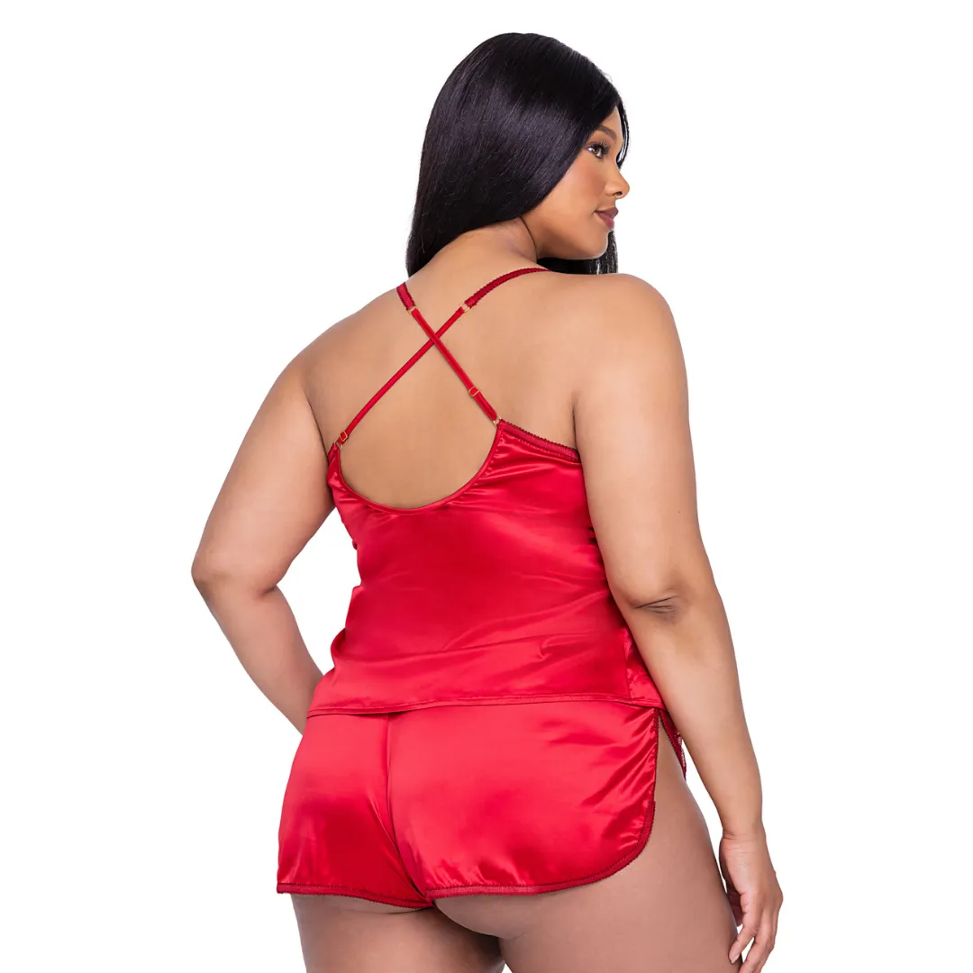 Rouge Bow 2-Piece Camisole Lounge Plus Size Set