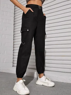 Self Tie Flap Pocket Cargo Pants