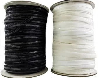 Silicone Elastic 12 mm Black & White