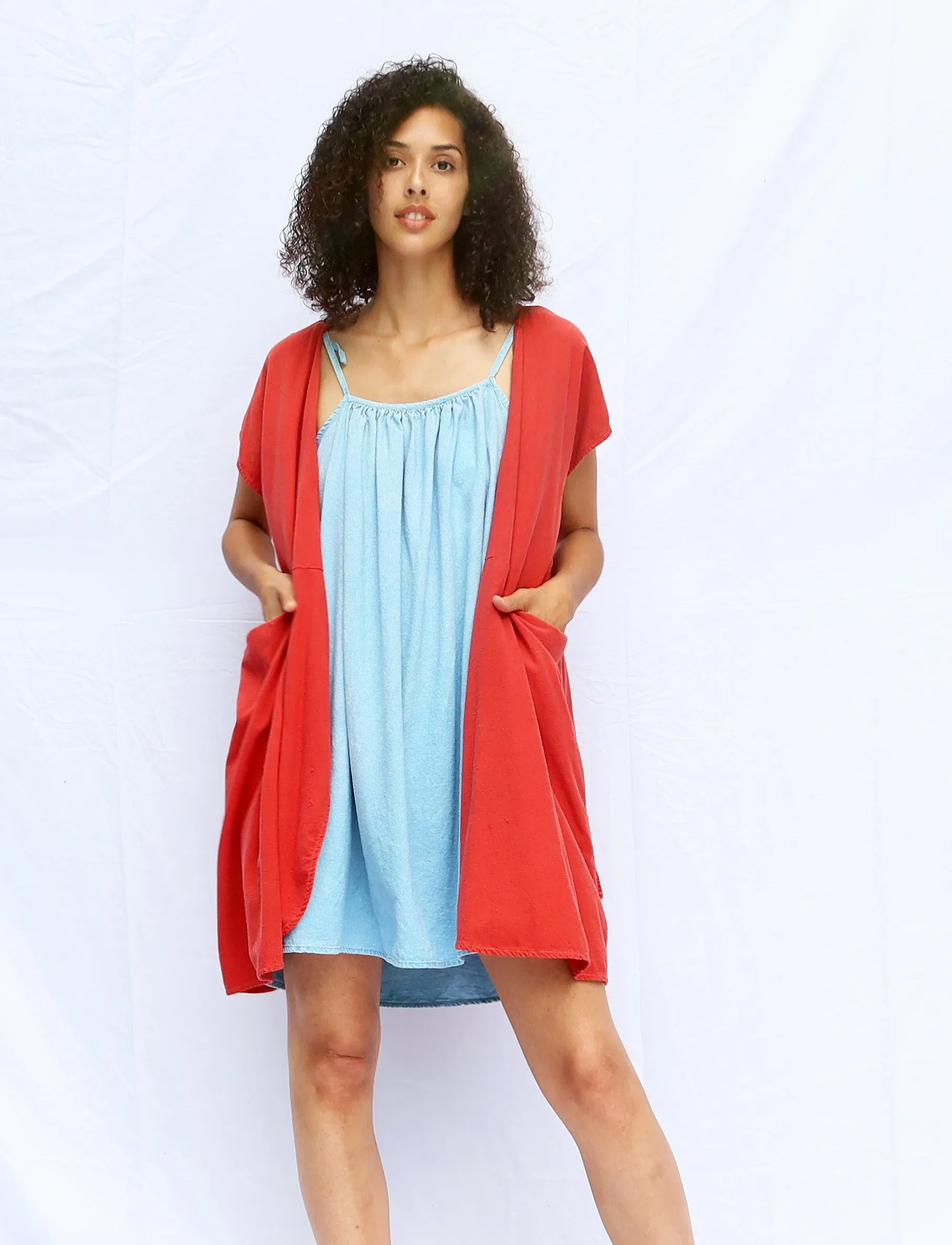 Silk Wrap Origami Short Kaftan