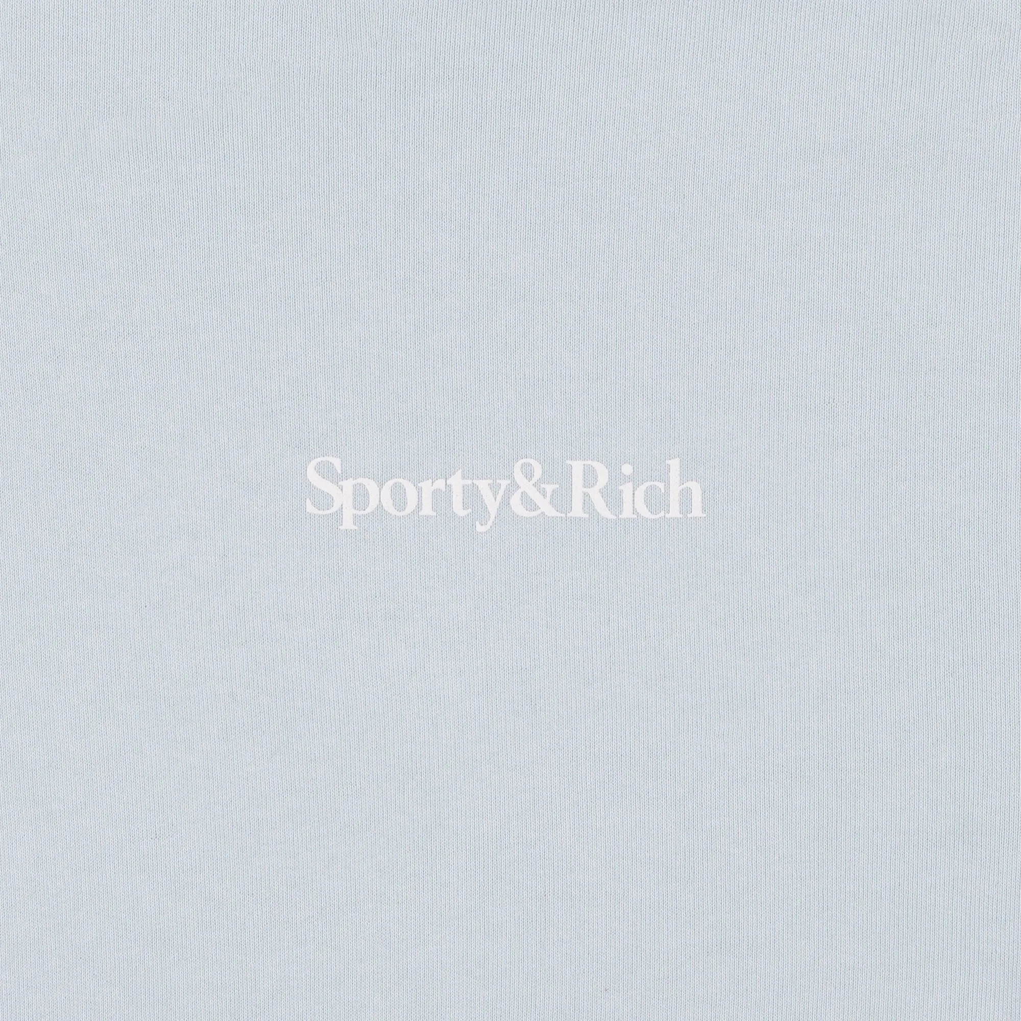 SPORTY & RICH | SERIF LOGO SWEATPANT { BABY BLUE/WHITE