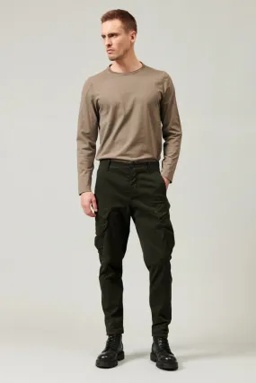 Stretch cargo regular-fit pant - Musk