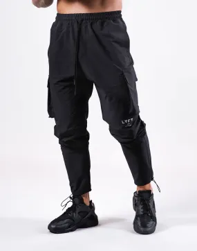 Stretch Nylon Cargo Pants - Black