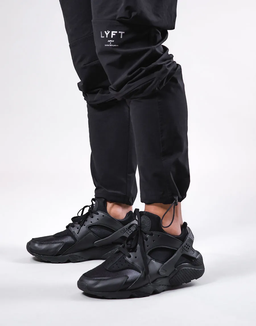 Stretch Nylon Cargo Pants - Black