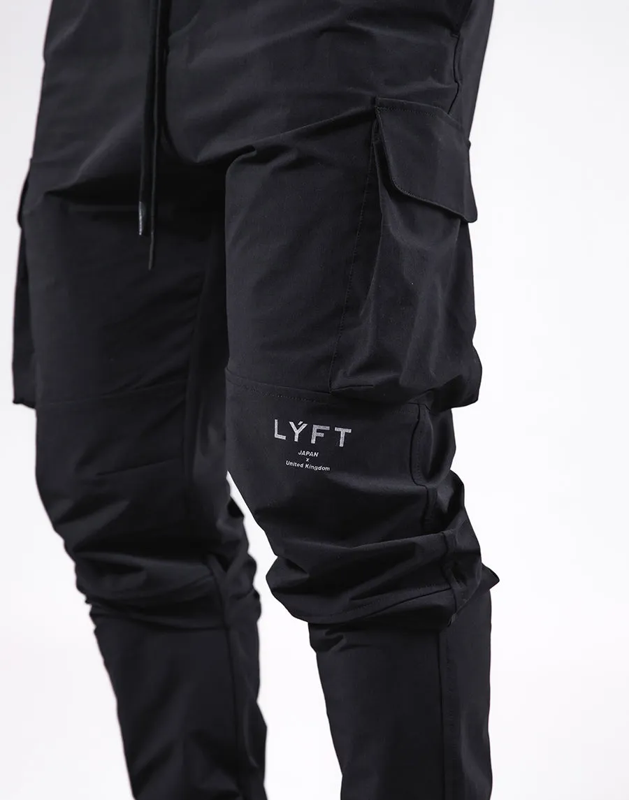 Stretch Nylon Cargo Pants - Black