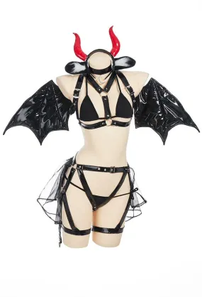 Succubus Devil Latex Cosplay Set