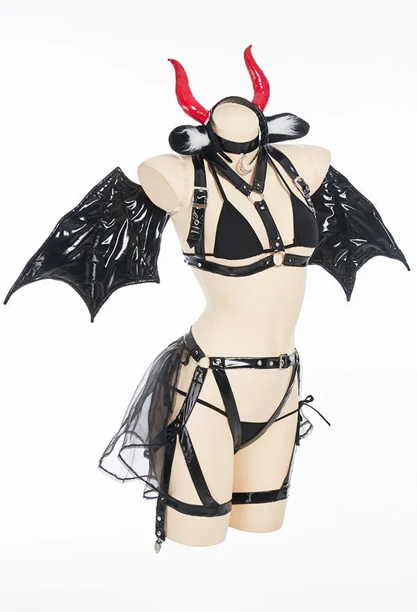 Succubus Devil Latex Cosplay Set