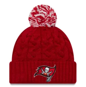 Tampa Bay Buccaneers - One Size Cozy Cable Beanie with Pom, New Era