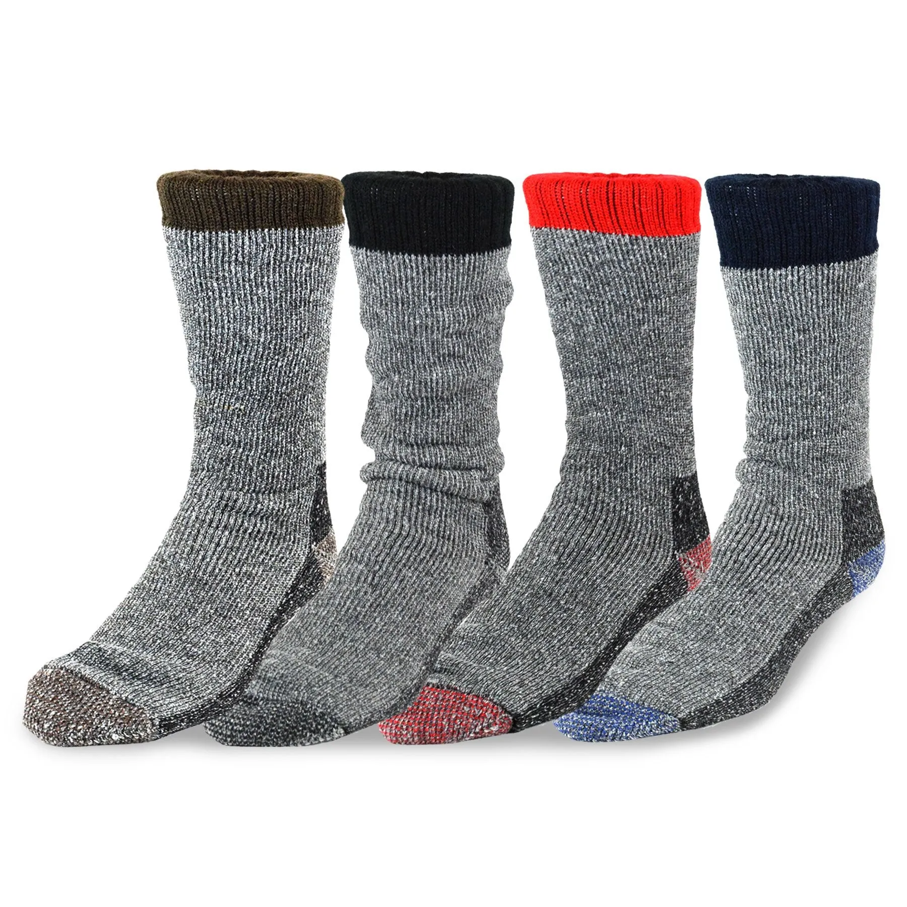 TeeHee Socks Men's Thermal Wool Crew 4-Pack (51078)