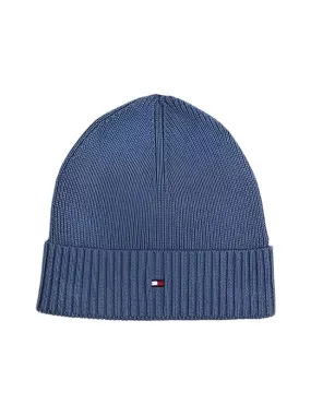 Tommy Hilfiger Mens Flag Beanie with Cashmere Blue Hills