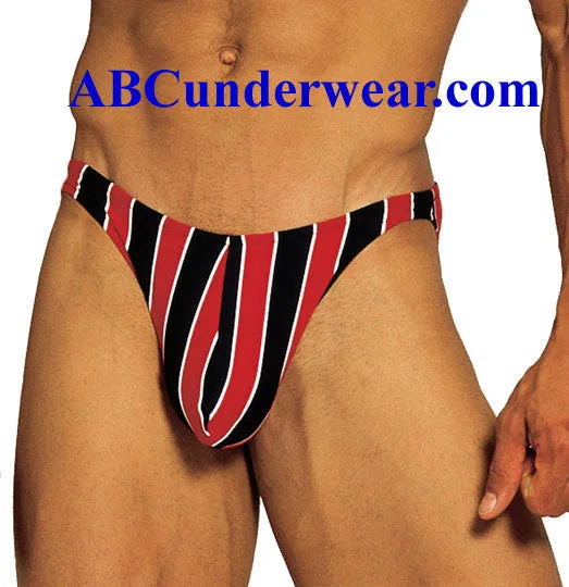 Tri-color Stripe Bikini Underwear