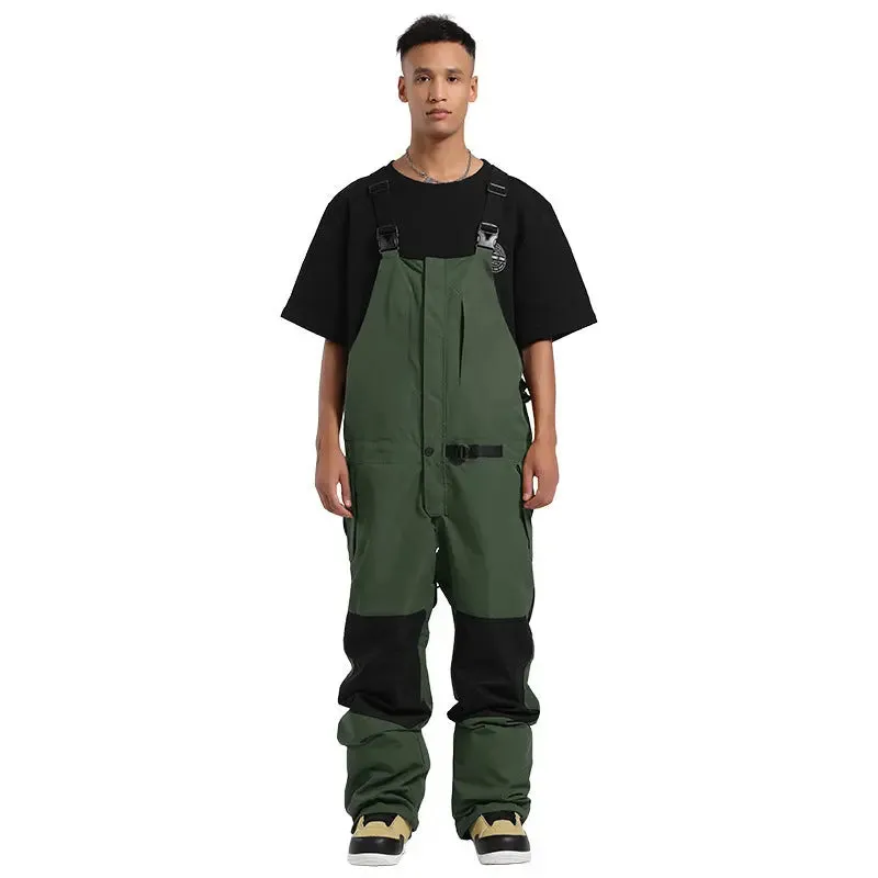 Unique Insulated One-piece Snow Bibs Pants