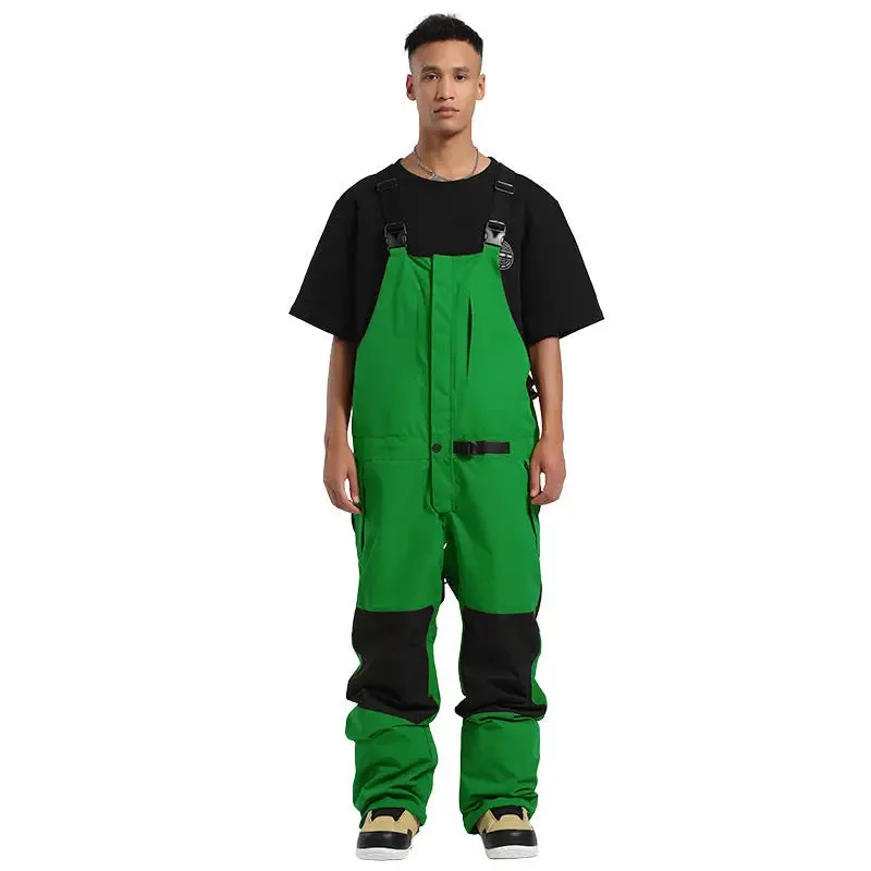 Unique Insulated One-piece Snow Bibs Pants