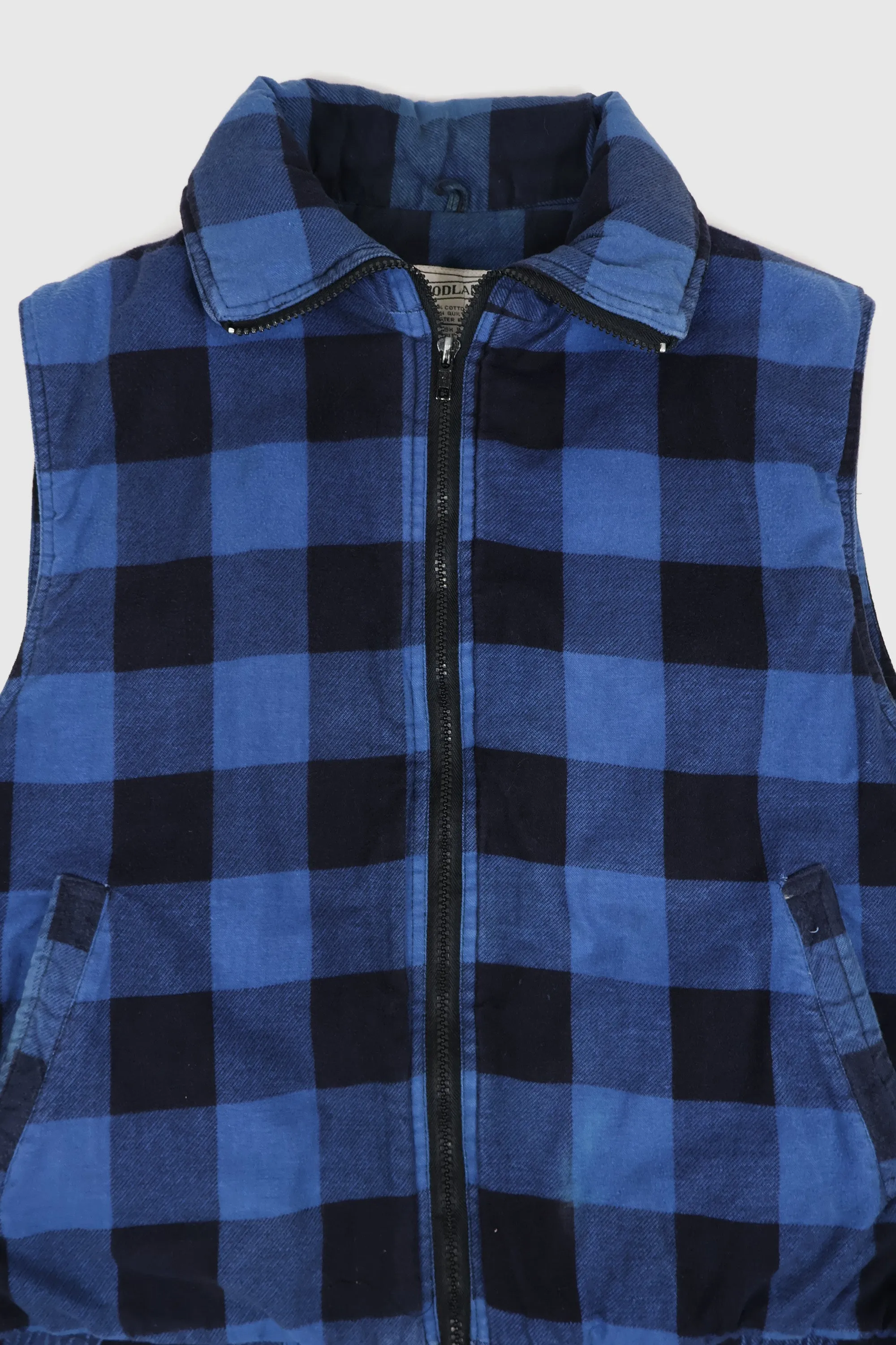 Vintage Blue Plaid Vest