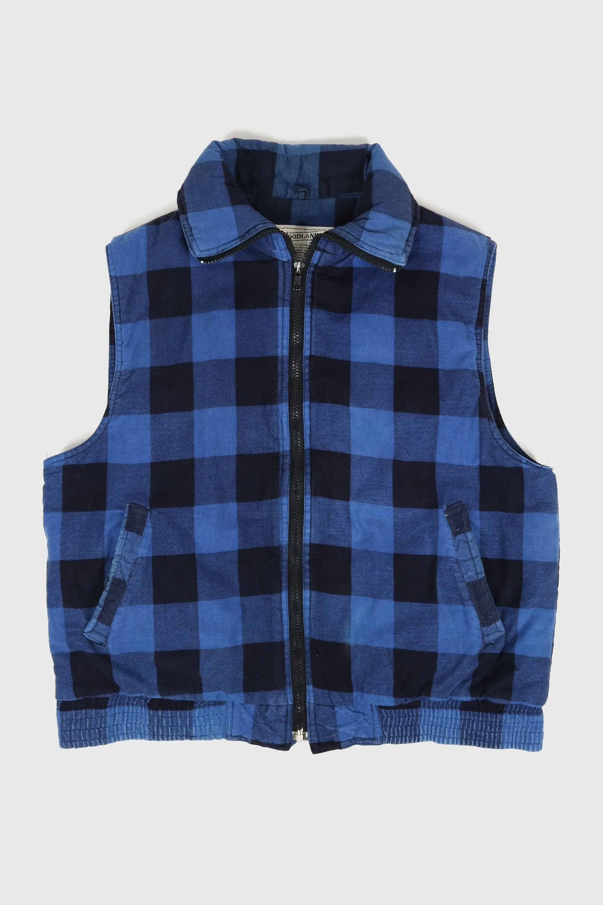 Vintage Blue Plaid Vest